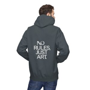 "No Rules, Just Art" Minimalist Hoodie Pullover