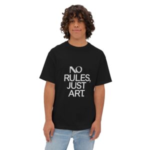 "No Rules Just Art" — Minimalist Oversized Boxy T-Shirt